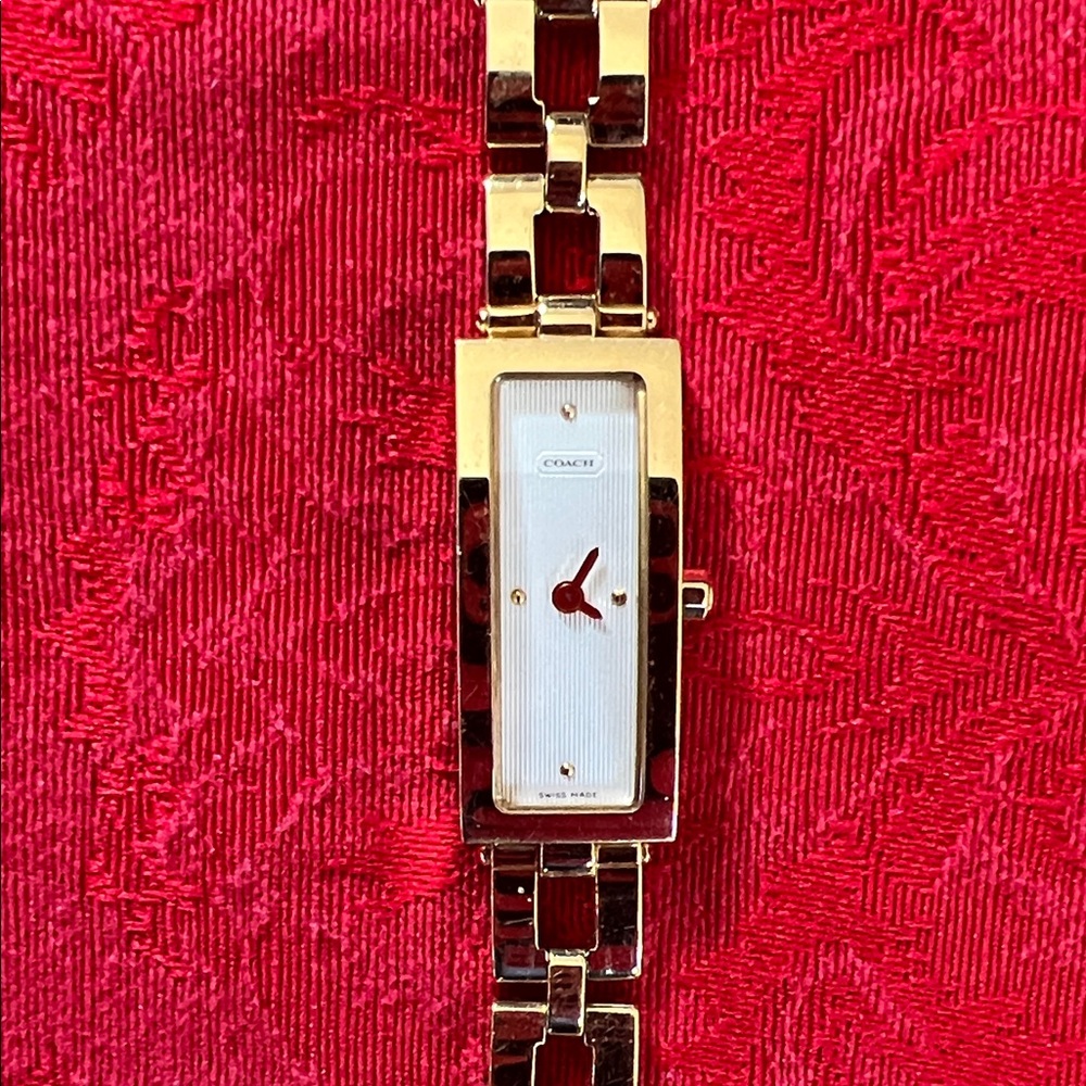 Coach Gold Rectangular Watch - image 1